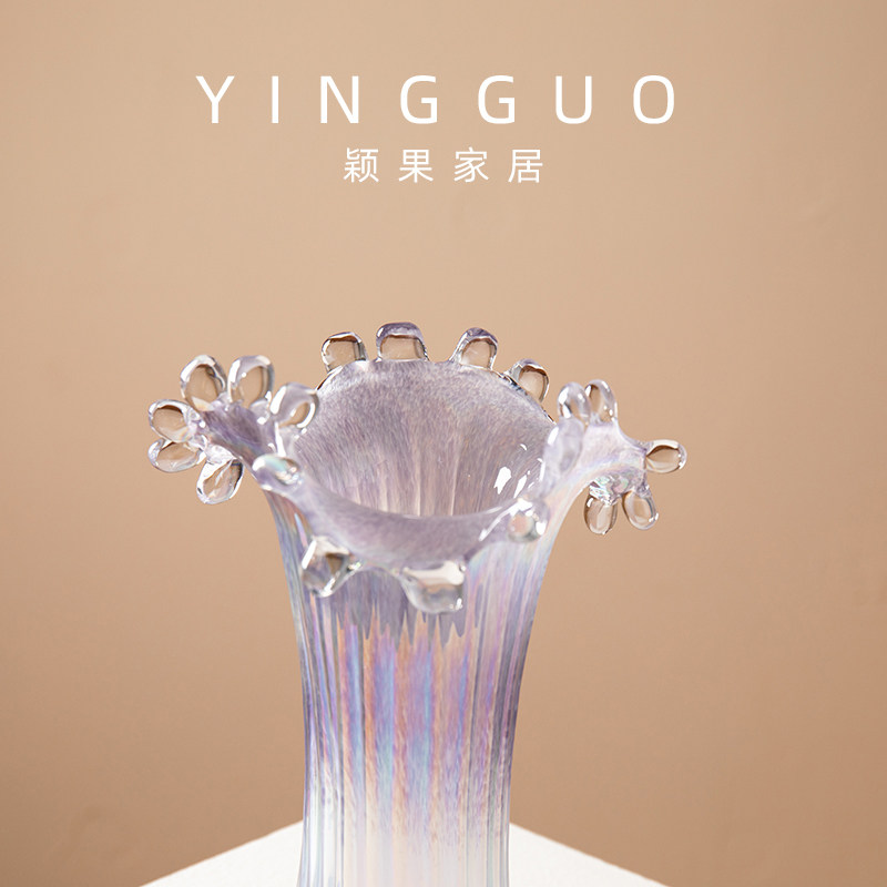 中古水滴口琉璃花瓶玻璃鲜花家居摆件水培容器礼物装饰品工艺品,淘宝优惠券,粉丝福利购,淘宝优惠卷