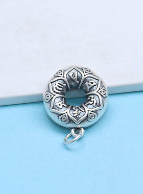 999足银双面招财小鱼串珠隔珠