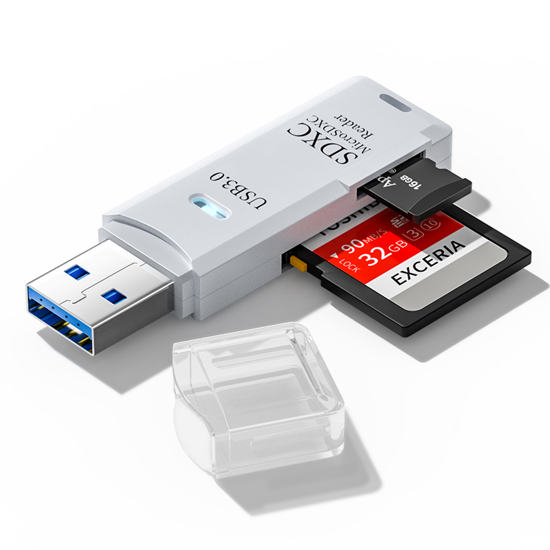 USB3.0读卡器高速多合一SD/TF卡转换器多功能U盘typec手机安卓通用单反相机内存tf卡电脑车载两用 - 图0