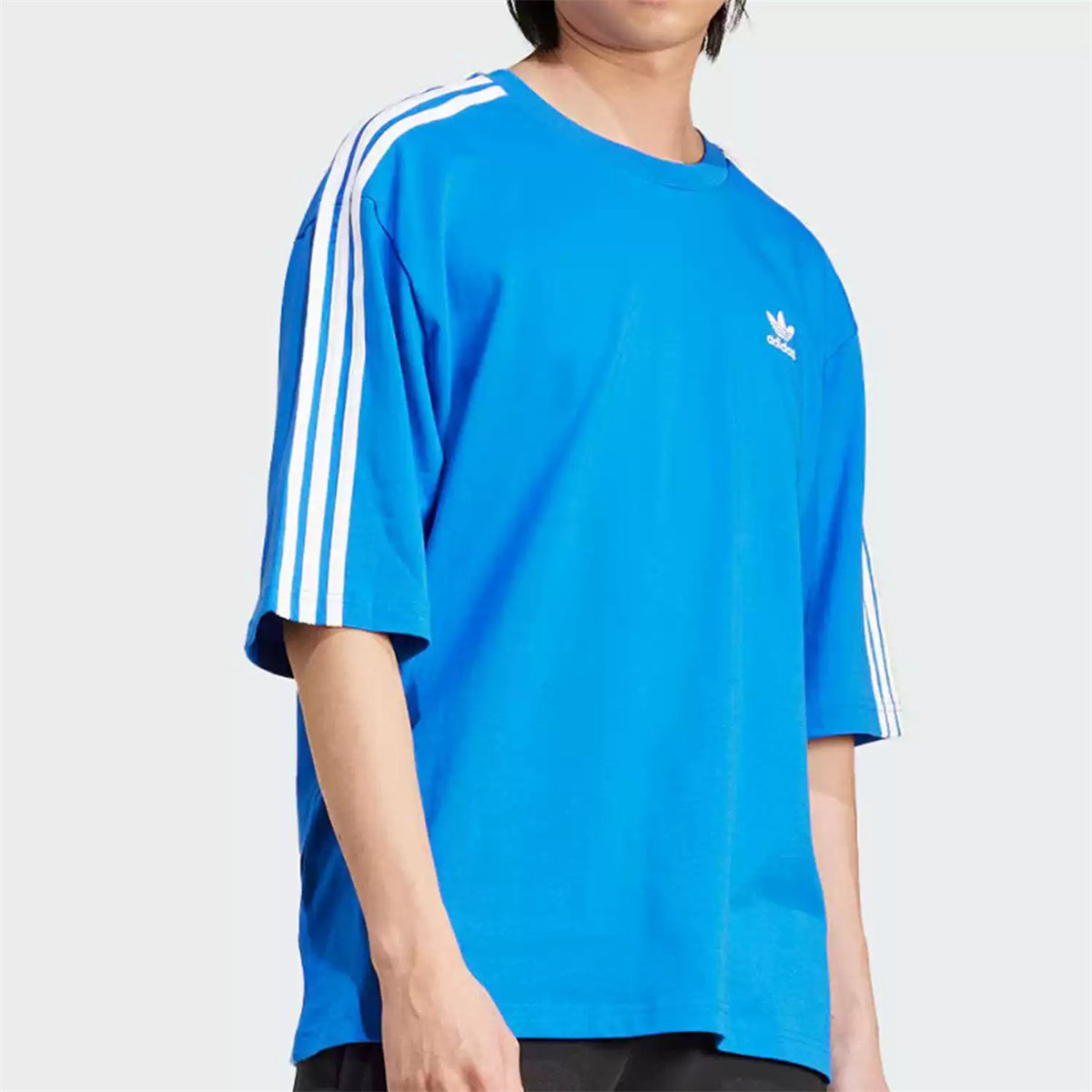 adidas三叶草ADICOLOR OVERSIZE男子五分袖宽松短袖圆领T恤IZ2481,淘宝优惠券,粉丝福利购,淘宝优惠卷