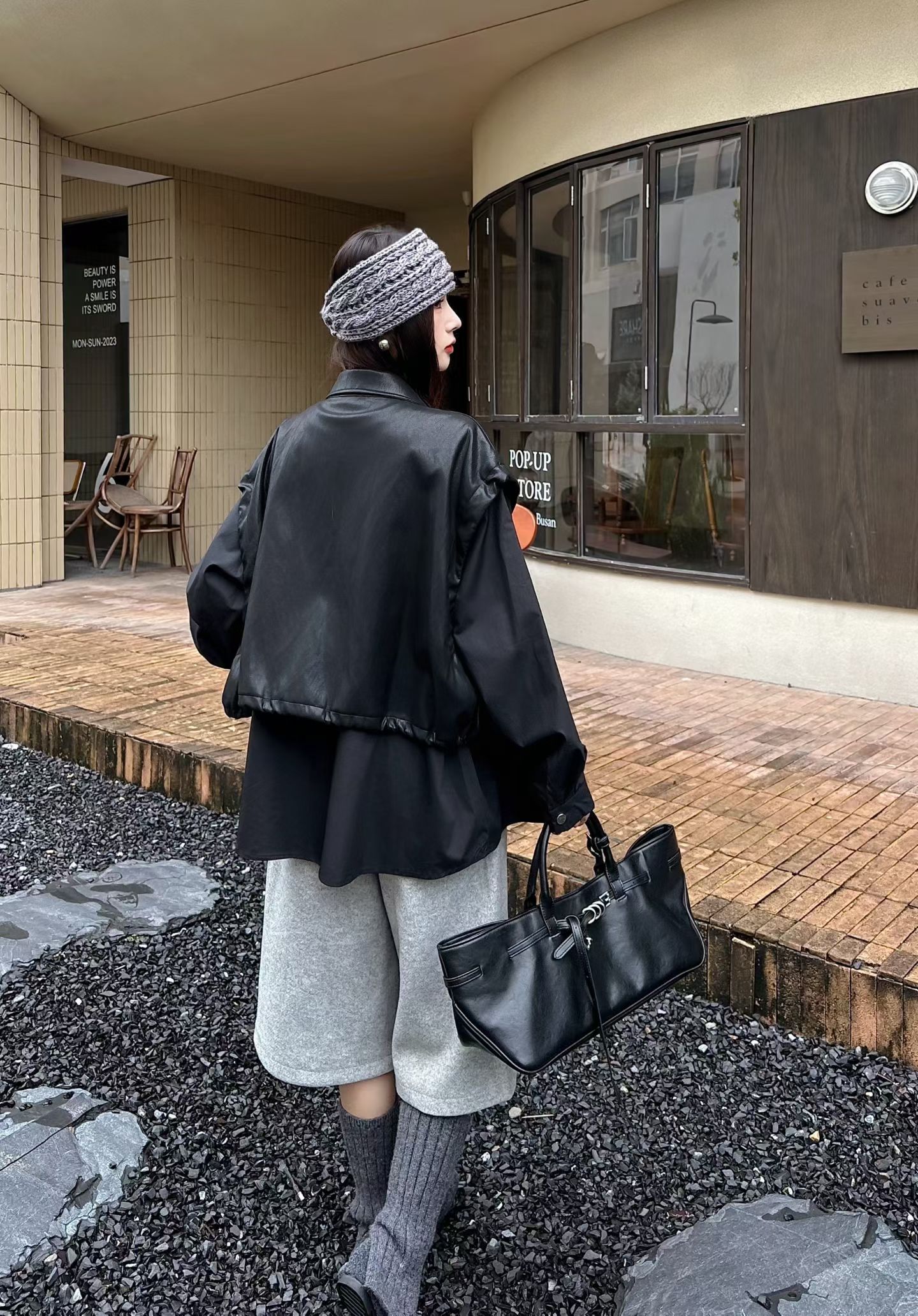 2025新款韩版宽松显瘦百搭翻领长袖外套女休闲上衣 - 图0