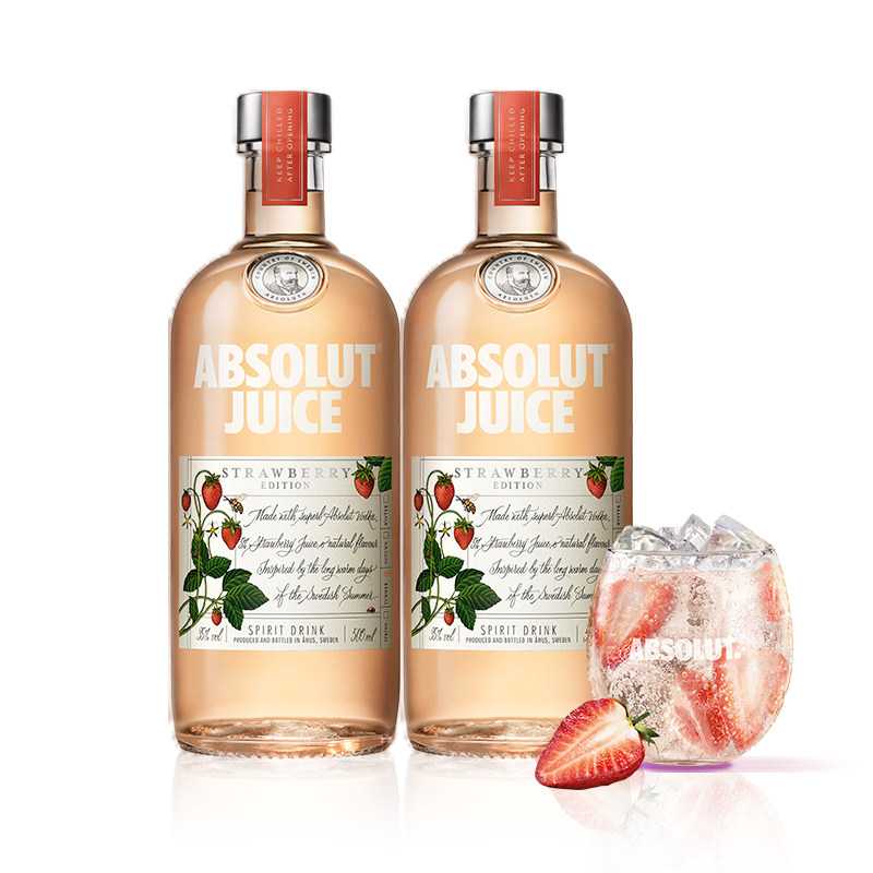 absolut绝对juice草莓味伏特加 ABSOLUT伏特加/Vodka