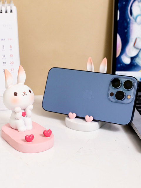 Mobile phone desktop stand rabbit small ornaments gift accessories