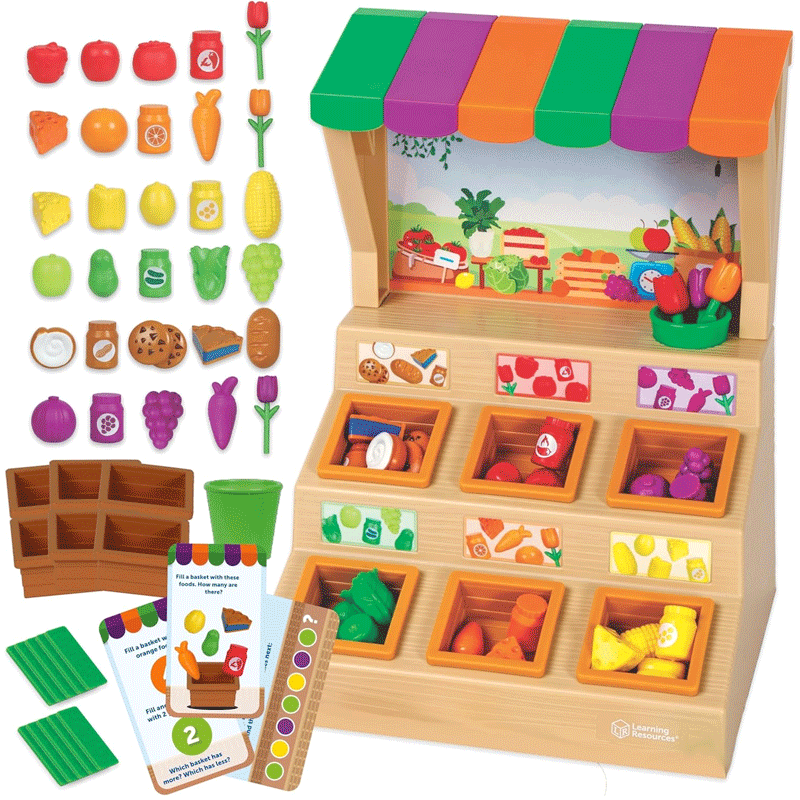 Learning Resources美国迷你摊位分拣套装过家家玩具儿童益智数学,淘宝优惠券,粉丝福利购,淘宝优惠卷