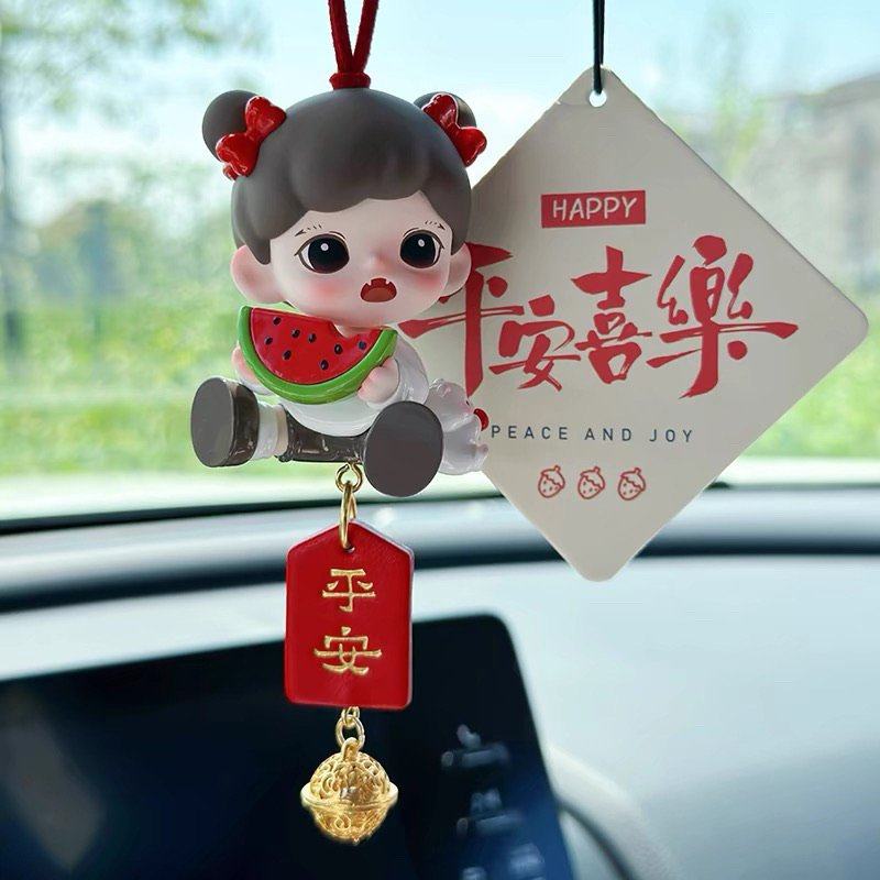 zoraa车挂我爱吃水果车挂水果妹妹手作改娃汽车后视镜车载挂件萌,淘宝优惠券,粉丝福利购,淘宝优惠卷