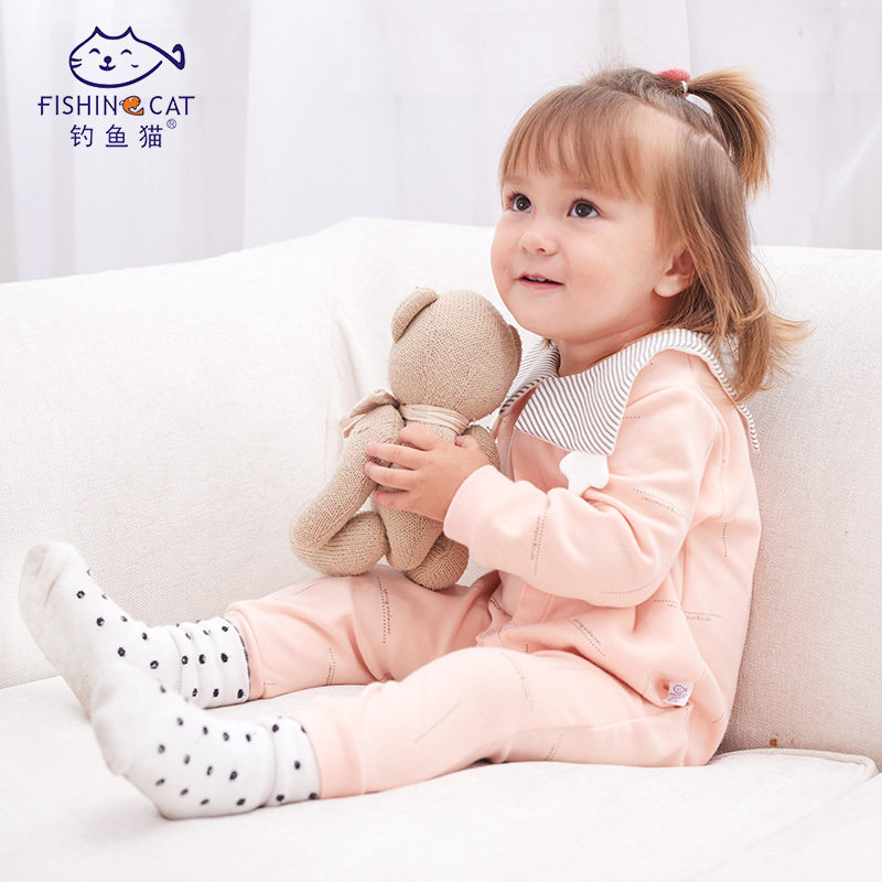  钓鱼猫母婴连身衣/爬服/哈衣