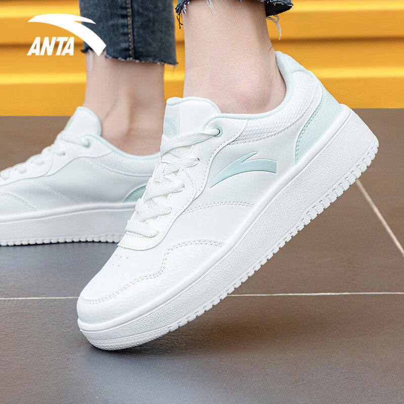 安踏女鞋轻程百搭女子板鞋增高厚底休闲鞋2026新款小白鞋运动鞋女,淘宝优惠券,粉丝福利购,淘宝优惠卷