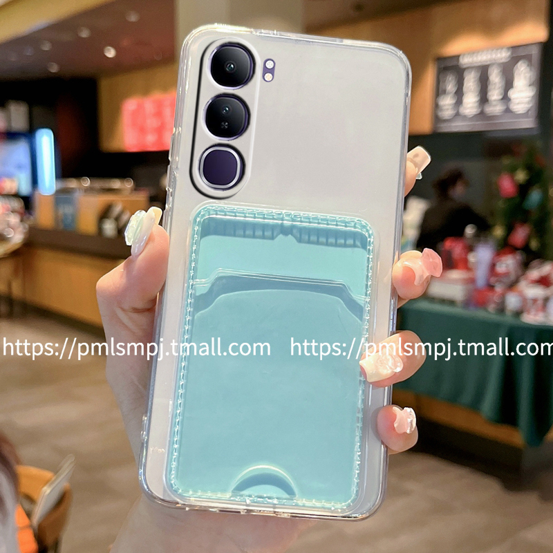 适用VIVOV40LITE手机壳Y19S插卡卡包V50LITE刷卡卡套IQOO13全包边S20卡套V30硅胶X200防摔Y17S保护V50情侣女 - 图0