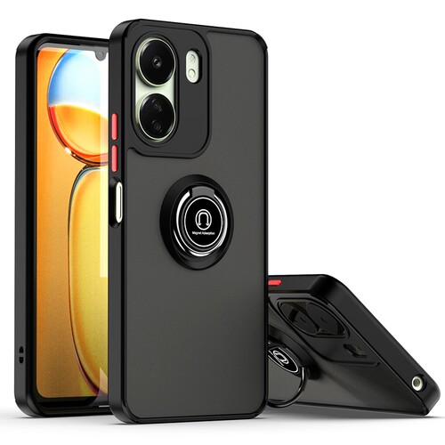 适用红米13C 4G手机壳小米POCO C65卡通硅胶13TPRO磁吸指环14C防摔C75保护套NOTE12S硬K60至尊版12R情侣支架 - 图0
