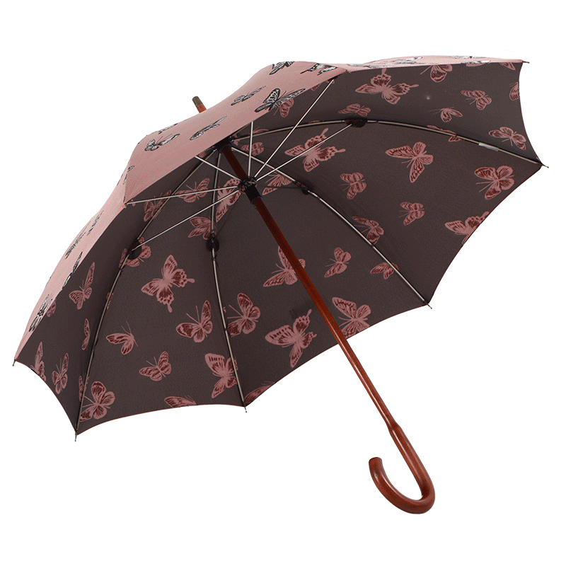 德国kobold酷波德女士雨伞直柄枫木中棒弯头长手柄遮阳伞优雅贵气 - 图3