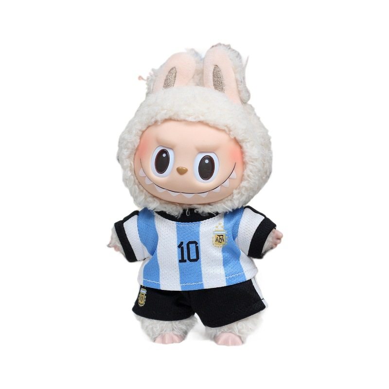 17CM拉布布衣服labubu娃衣公仔搪胶周边配饰足球篮球服着替运动服,淘宝优惠券,粉丝福利购,淘宝优惠卷