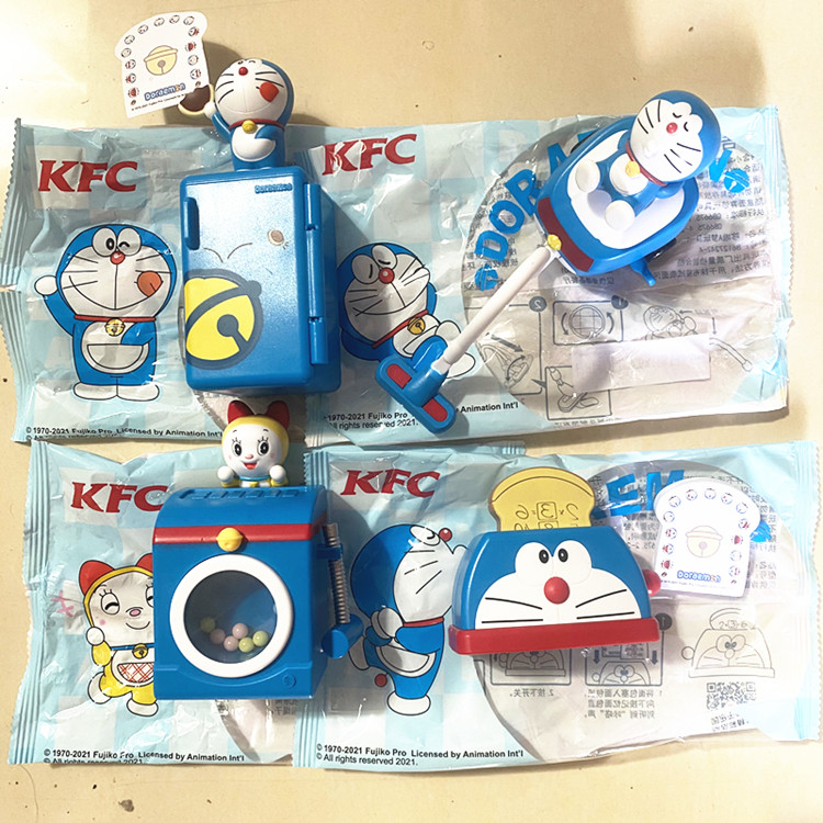 2021肯德基机器猫儿童玩具KFC小叮当奇思妙想家用电器哆啦A梦公仔 - 图0