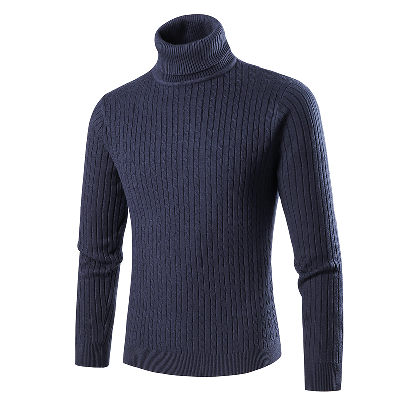 男高领套头毛衣Men Winter Turtleneck Pullover Thermal Sweater - 图1
