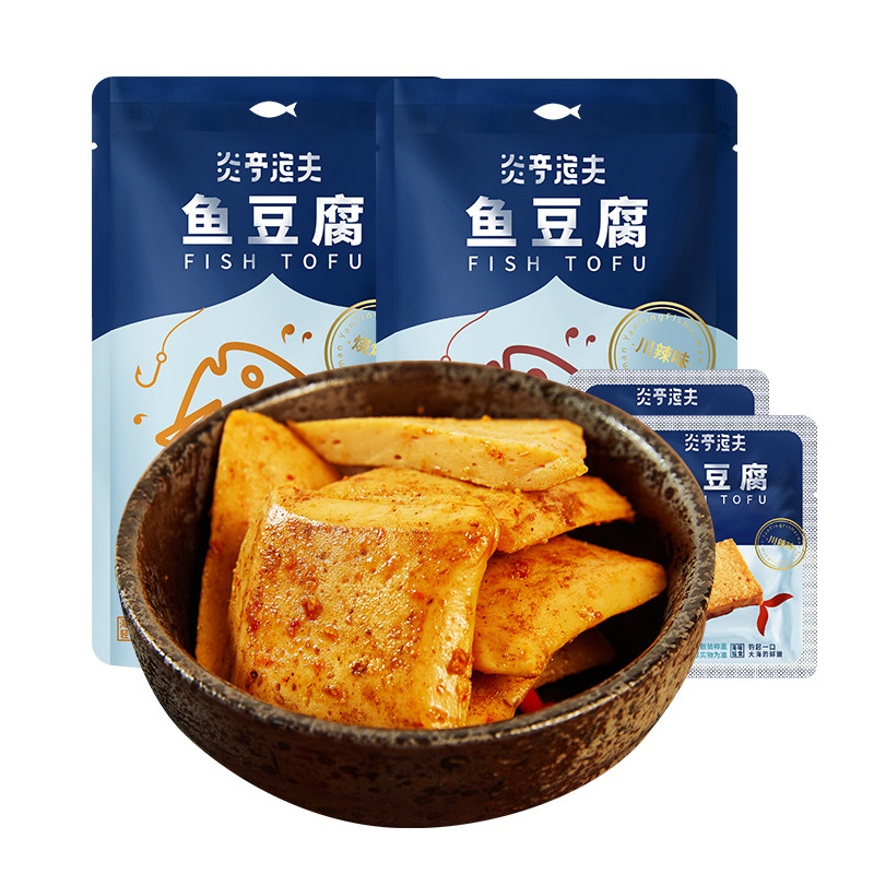 炎亭渔夫鱼豆腐小零食鱼干休闲辣条 炎亭渔夫食品豆腐干