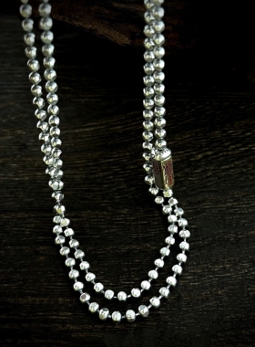 s925银道家护身项链符篆朱砂纯银精工个性挂链脖挂链饰品配件