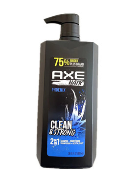 美国原装AXE/艾科Shampoo男士护理洗发水洗发露二合一洗发膏355ml