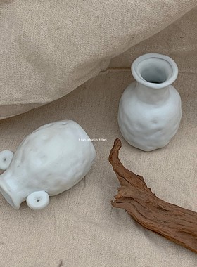 ins风异形粗糙素胚陶瓷摆拍花瓶