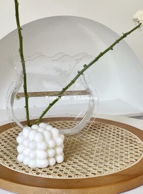 亚克力透明小鱼缸花瓶小众设计
