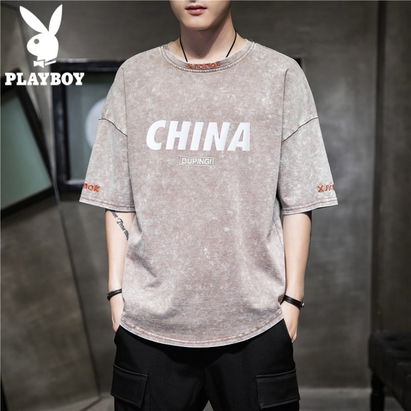 花花公子短袖男潮流宽松港风t恤 蓉特服饰T恤