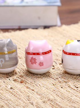 猫咪陶瓷招财恋爱开运卡通