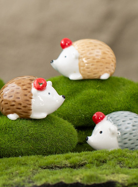 创意陶瓷刺猬迷你小摆件