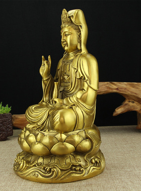 纯铜佛像南海观世音菩萨圣像摆件
