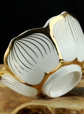 陶瓷供杯莲花碗供佛上供碗供水碗