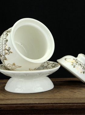 陶瓷供水杯家用室内供佛莲花杯