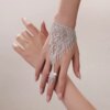 Rhinestone bracelet ring integrated bracelet retro