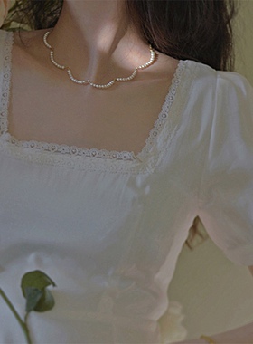 小众设计网红项链ins轻奢锁骨链流苏颈链珍珠气质配饰项圈女颈带