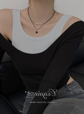 双层不褪色复古项圈颈链脖子饰品