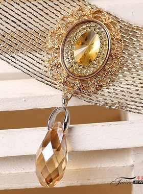 金色项圈礼服配饰脖子饰品短款项链女简约锁骨链吊坠民族风黄色