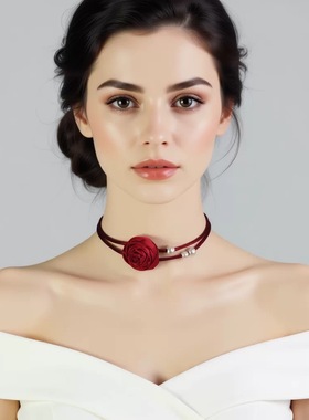 黑色暗黑锁骨链女网红漫展