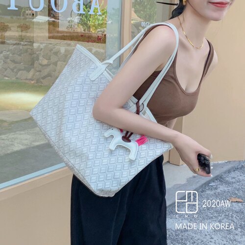 EMO升级版经典狗牙包托特包2021新款潮简约大容量单肩手提包包女 - 图2