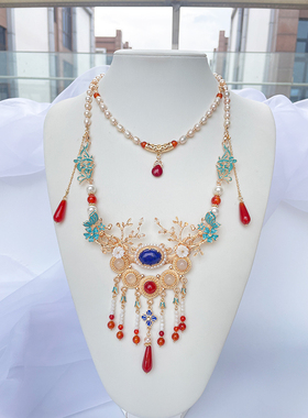 怀瑾稷淡水珍珠玛瑙女璎珞项链