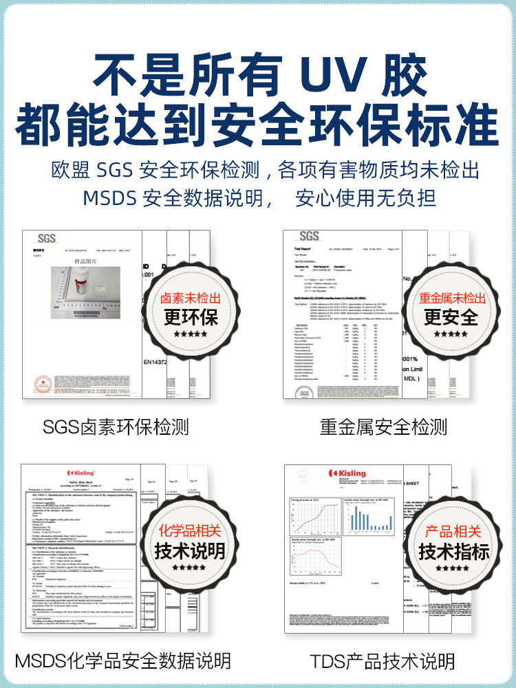 ergo8500无影胶水 瑞士进口粘金属水晶玻璃茶几亚克力透明强力紫外线粘合剂快干液体焊接专用uv胶水 - 图3