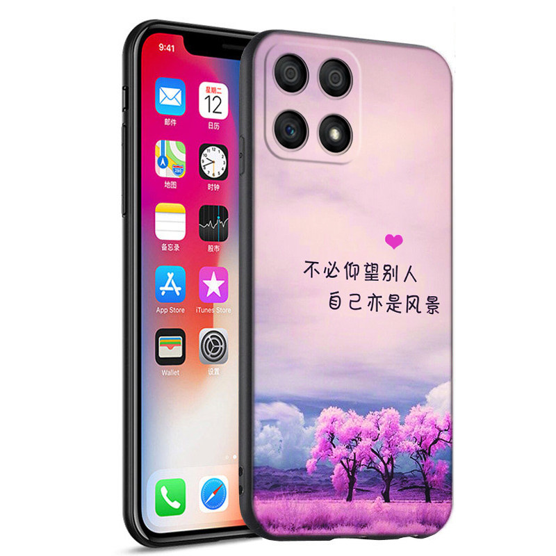 Luckrider is suitable for Huawei Honor X30i mobile phone case tfy-anoo silicone soft case honor x30i 5g free tempered film huawei anti-fall funny style ins student h0norX3