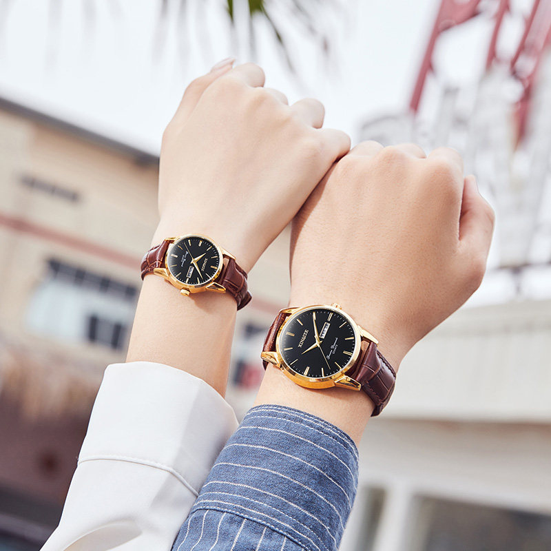 正品1314情侣一对价男女士防水表 aesop利沃国产腕表