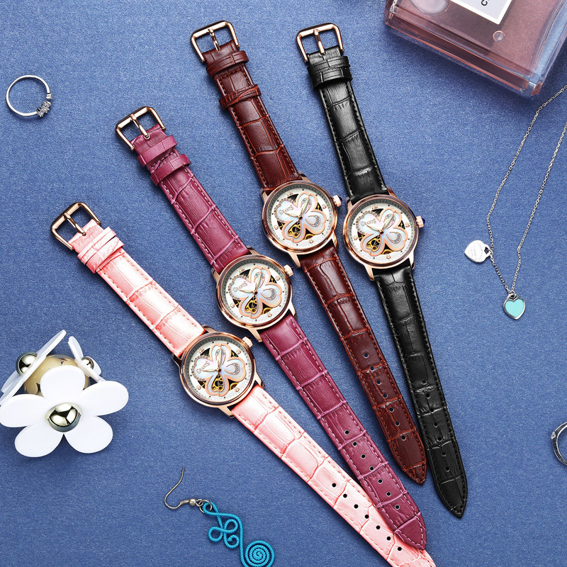 2019新款时尚正品全自动女士机械表 aesop利沃国产腕表