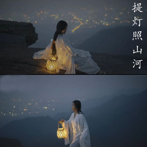 中式柳木手提手工藤编灯笼古风摄影道具儿童汉服手持拍照古装拍摄 - 图2