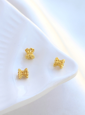 镀银镀银保色隔珠花托柱DIY饰品