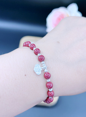 朱砂手串原矿手链本命年转运珠紫金砂首饰男女款纯天然