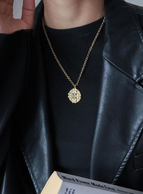 铜镀金女金币项链欧美风