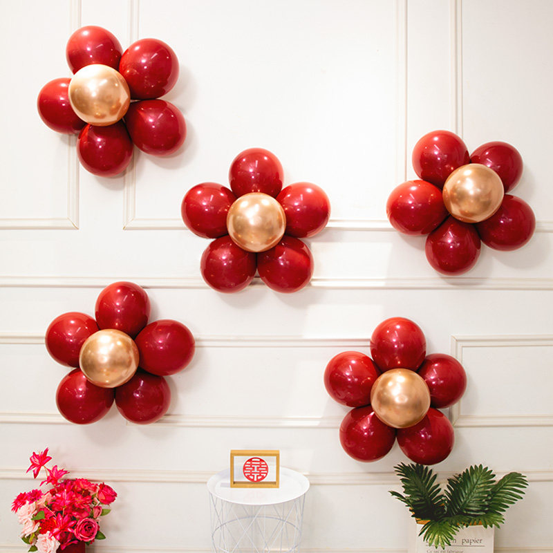 国庆节周年庆开业求结婚气球花朵婚房商场墙装饰生日氛围场景布置,淘宝优惠券,粉丝福利购,淘宝优惠卷