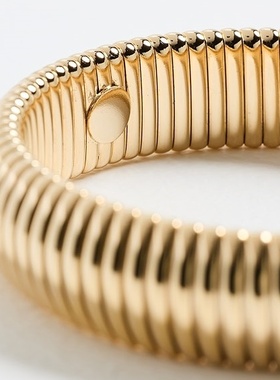 欧美饰品铜镀真金轻奢时尚腕带手环小众手镯