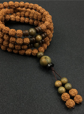 天然小金刚菩提子原籽佛珠项链