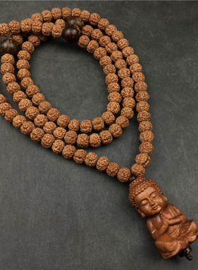 精选天然金刚菩提子项链男女文玩佛珠国风挂件桃木茶壶吊坠配饰新