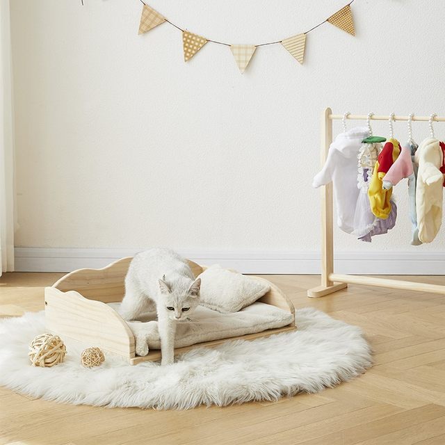 Cat kennel dog kennel all seasons universal solid wood pet bed