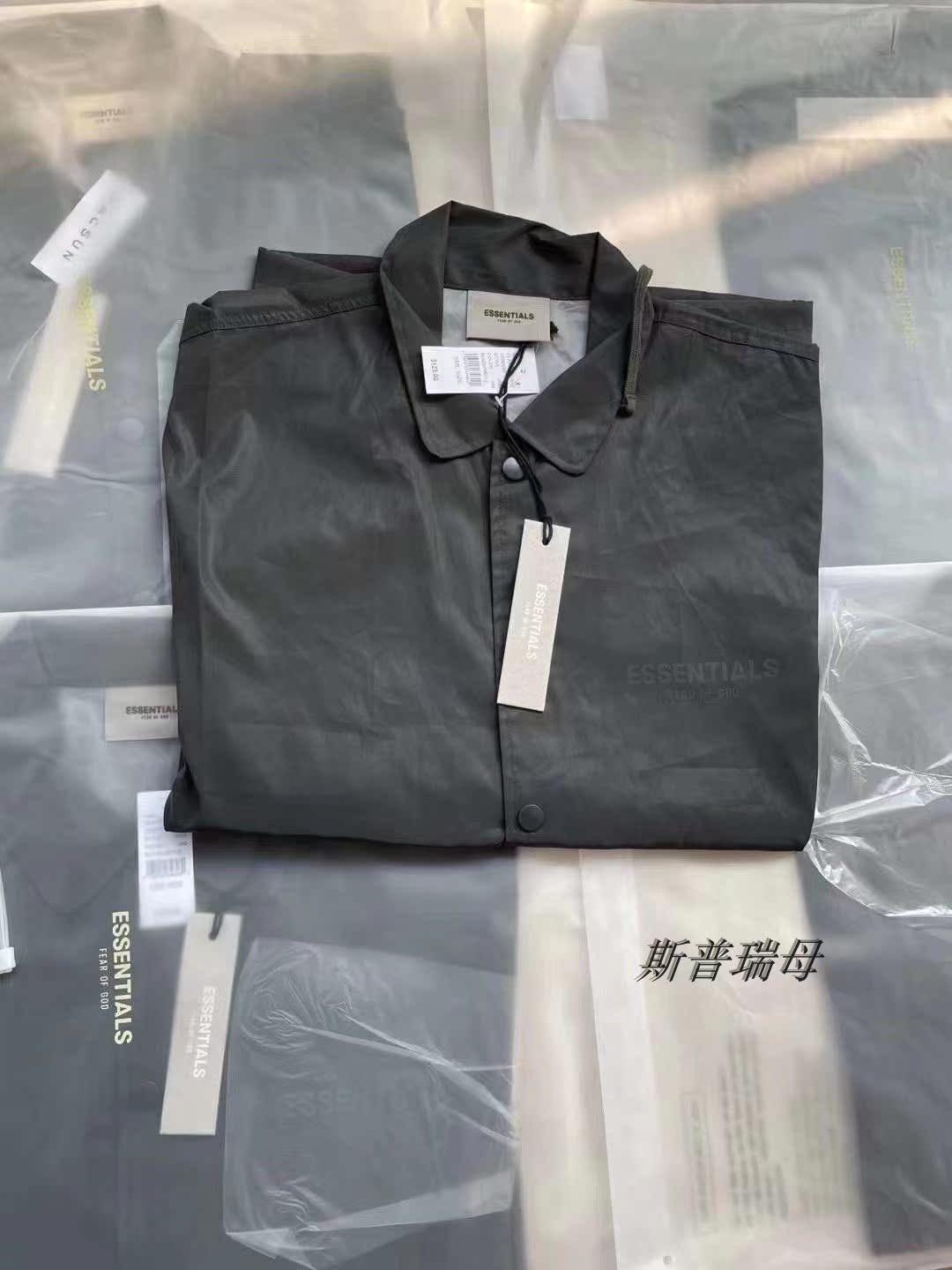 现货 Fear Of God FOG Essentials黑色3M反光教练夹克外套-图0