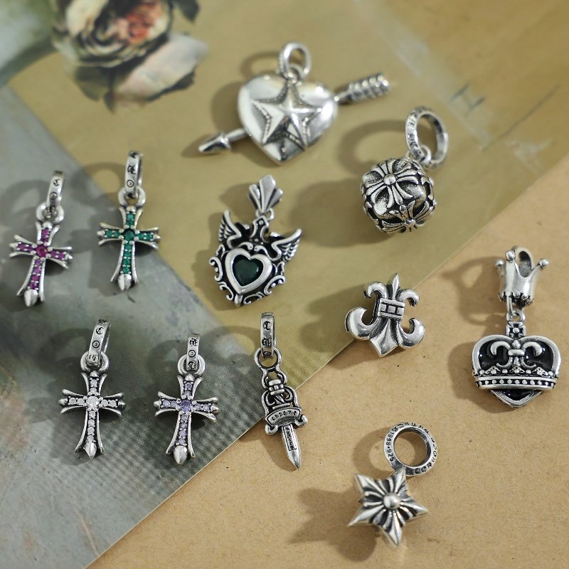 新款双层爱心丘比特十字架挂坠925项坠吊坠潮男女项链饰品,淘宝优惠券,粉丝福利购,淘宝优惠卷